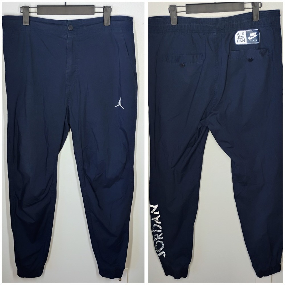 Nike Air Jordan Jogger Pants Mens 36 Navy Blue Athletic Tapered Basketball